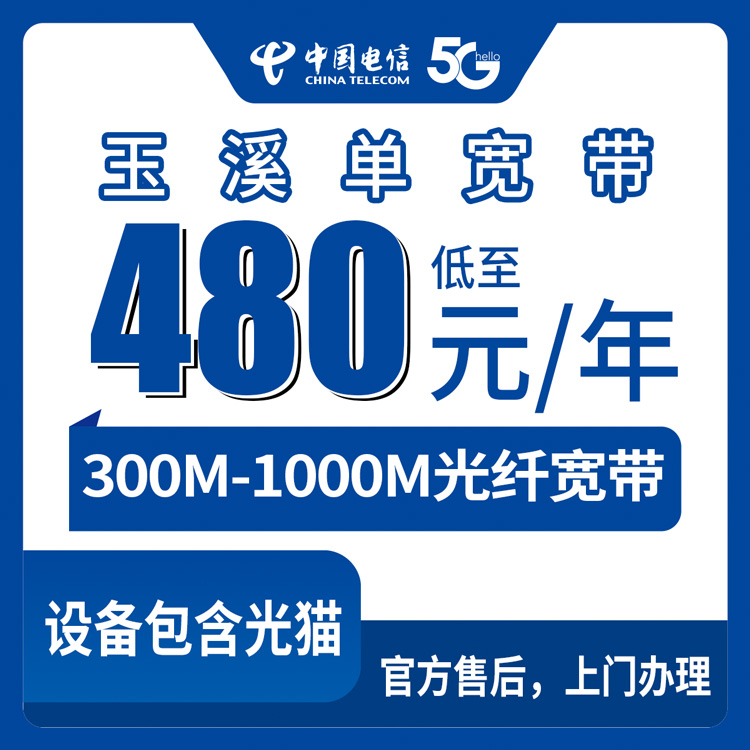 【云南玉溪】电信  360-1200元包年 300-1000M 单宽带套餐